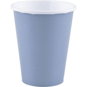 Paper Plain Disposable Cup (Pack of 8) Pastel Blue (One Size)