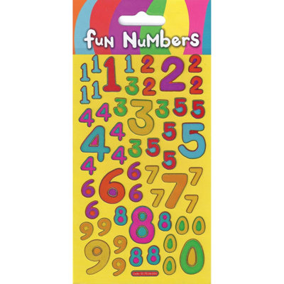 Paper Projects Fun Reusable Numbers Stickers Multicoloured (One Size)