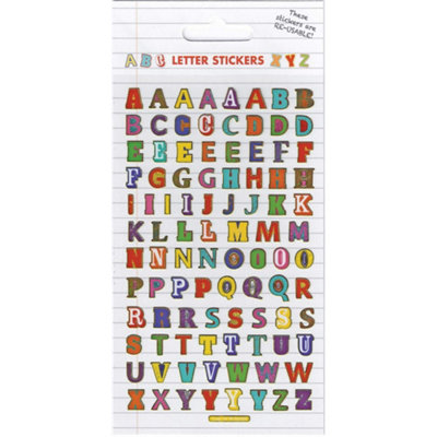 Paper Projects Reusable Letters Stickers Multicoloured (One Size)