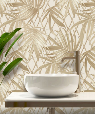 Paradise Palm luxury heavyweight wallpaper - Gold