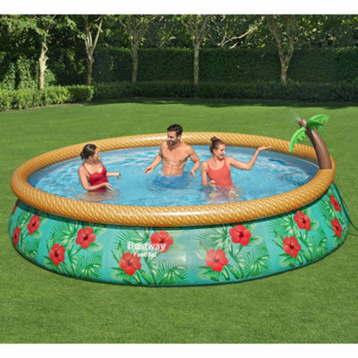 Paradise Palms Inflatable Pool Set - Bestway Fast Set 457x84 cm with ...