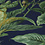 Paradisio Tropical Leaves Wallpaper Navy Erismann 6303-08