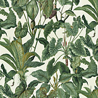 Paradisio Tropical Leaves Wallpaper White Erismann 6303-07