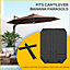 Parasol Base Heavy Duty Mobile Umbrella Stand for Cantilever Parasol