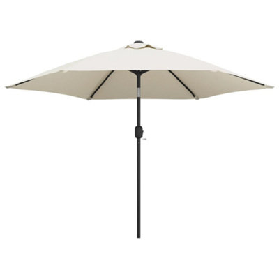 Parasol Sand White 3m Steel Pole