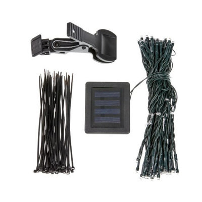 Parasol Solar Powered String Lights with 8 Branches - Fairy Lights for Outdoor Garden Umbrellas with 72 LEDs - Each Branch L135cm
