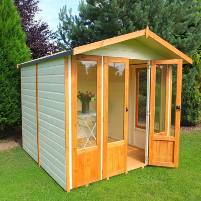 Parham Shiplap Summerhouse Garden Sun Room Approx 7 x 7 Feet - 4