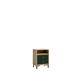 Parii Bedside Table in Green - W500mm H680mm D370mm, Vibrant and Stylish