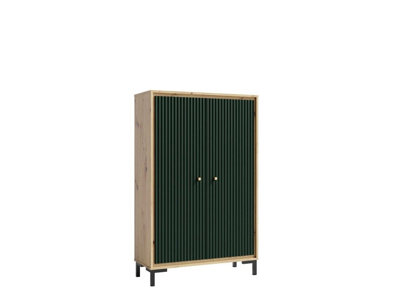 Parii Highboard Cabinet in Green - W890mm H1400mm D370mm, Fresh and Modern