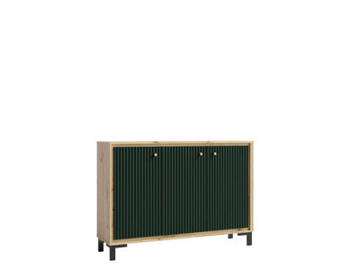 Parii Sideboard Cabinet in Green - W1300mm H920mm D370mm, Fresh and Contemporary