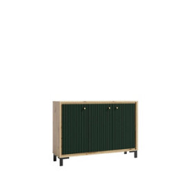 Parii Sideboard Cabinet in Green - W1300mm H920mm D370mm, Fresh and Contemporary
