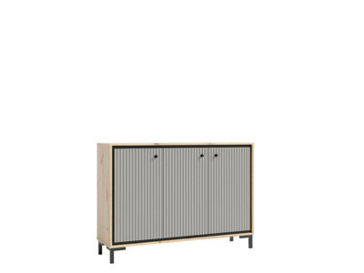 Parii Sideboard Cabinet in Grey - W1300mm H920mm D370mm, Sophisticated and Versatile