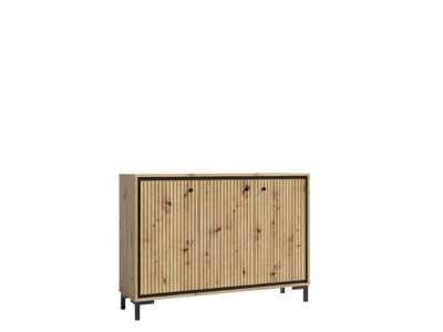 Parii Sideboard Cabinet in Oak Artisan - W1300mm H920mm D370mm, Sturdy and Stylish