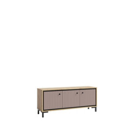 Parii TV Cabinet in Pink - W1300mm H560mm D370mm, Playful and Chic