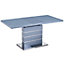 Parini Extending High Gloss Dining Table In Grey With Glass Top