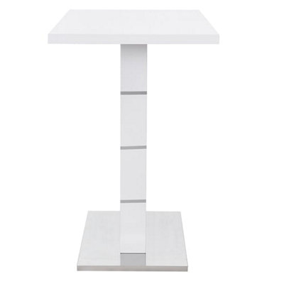 Parini High Gloss Bar Table Rectangular In White