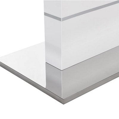 Parini High Gloss Bar Table Rectangular In White