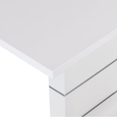 Parini High Gloss Bar Table Rectangular In White
