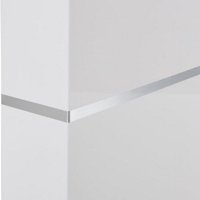 Parini High Gloss Bar Table Rectangular In White