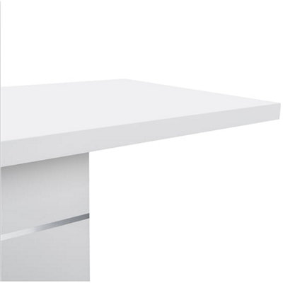 Parini High Gloss Bar Table Rectangular In White