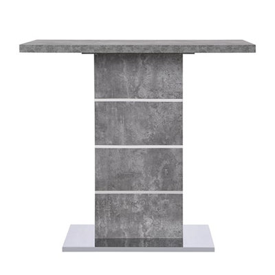 Parini Wooden Bar Table Rectangular In Concrete Effect