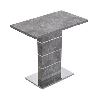 Parini Wooden Bar Table Rectangular In Concrete Effect
