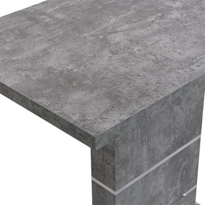 Parini Wooden Bar Table Rectangular In Concrete Effect
