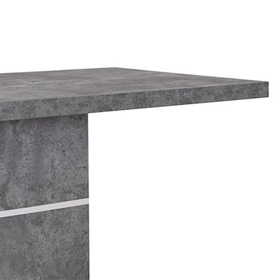 Parini Wooden Bar Table Rectangular In Concrete Effect