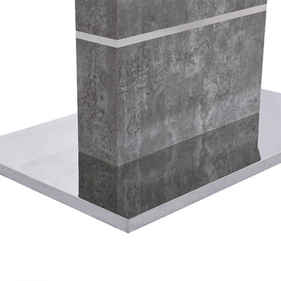 Parini Wooden Bar Table Rectangular In Concrete Effect