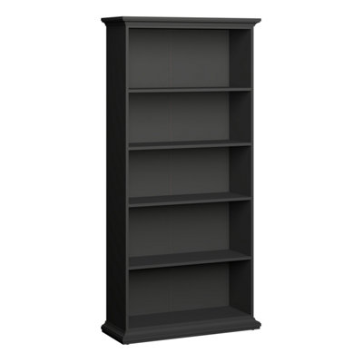 Paris 4 Shelves Tall Bookcase in Matt Grey