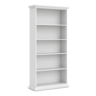 Paris 4 Shelves Tall Bookcase  in White