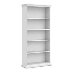 Paris 4 Shelves Tall Bookcase  in White