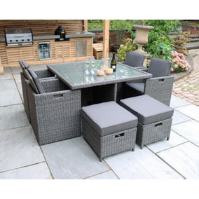 Rattan cube garden online furniture b&q