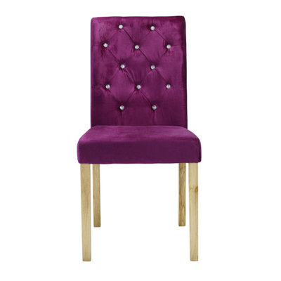 Paris Chair Purple Velvet (Pack of 2)