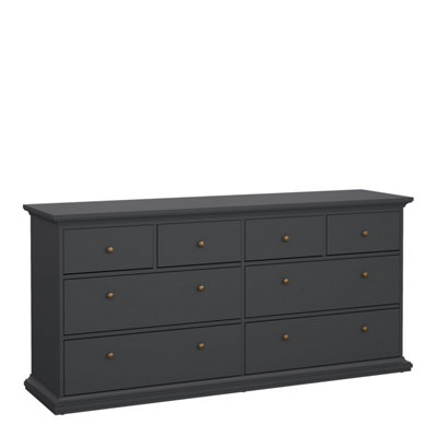 Paris Chest of 8 Drawers in Matt Grey DIY at B&Q