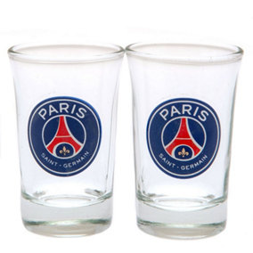 Paris Saint Germain FC Shot Gl (Pack of 2) Clear (One Size)