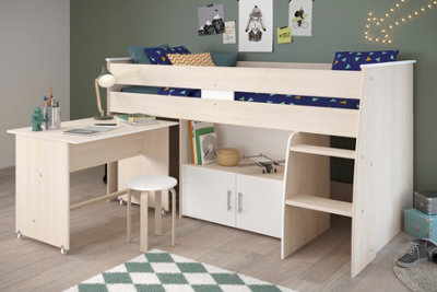 parisot Charly Midsleeper bed with desk