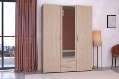 PARISOT DAILY 3 DOOR ROBE WITH MIRROR OAK