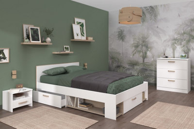 Parisot Dream White Storage Double Bed