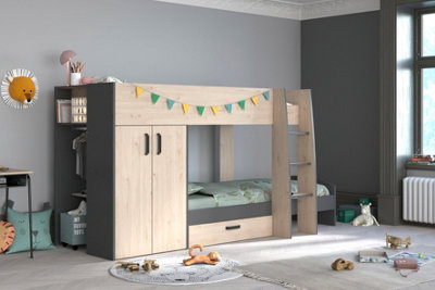 Parisot Stim 2 Kids Bunk Bed with Wardrobe and Storage