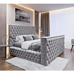 Park Lane Super King Size TV Bed (Grey)