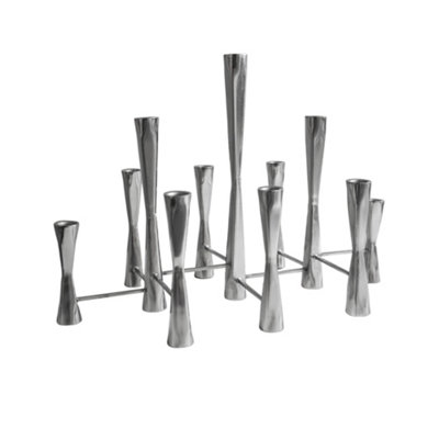 Parker 11 Piece Silver Candle Centerpiece H42cm W52cm