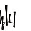 Parker 5 Piece Candle Centerpiece - Mild Steel - L27 x W27 x H42 cm - Black