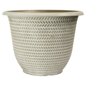 Parker Planter 30cm Washed Taupe Garden Container for Plants