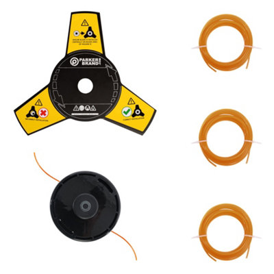ParkerBrand Brush Cutter - Trimmer Cutting Pack - Blade, Spool and ...