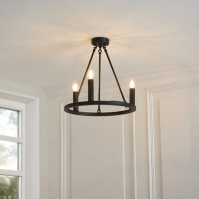 Parley 3 Light Black Pendant Ceiling Light