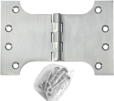 Parliament Hinge 150mm Satin Chrome - Allows Door to Clear Architraves, Dado Rails, and Window Boards Easily