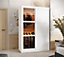 Parma III Sliding Door Wardrobe (H2000mm W1200mm D620mm) with Shelves - White Matt