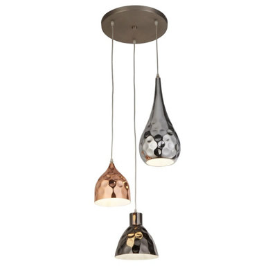 Buy Parmes 3 Light Ceiling Pendant at B&Q