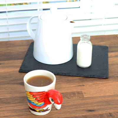 Parrot Mugs Set Coffee & Tea Cup Pack of 4 by Laeto House & Home - INCLUDING FREE DELIVERY